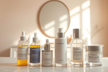 rotina de skincare minimalista com clareador
